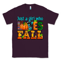 Plum just a girl who loves fall Classic Tee - AdoDesignShop