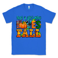 True Royal just a girl who loves fall Classic Tee - AdoDesignShop