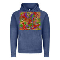 Vintage Denim mardi gras crawfish king cake Vintage Hoodie - RanaPortraitStore