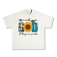 Pistachio with god all things are possible Urban Heavy Tee - Artiststas