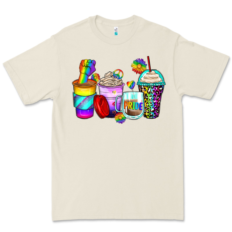 Pride Coffee Cups Premium Tee by Zillion Design Studio | Teevron