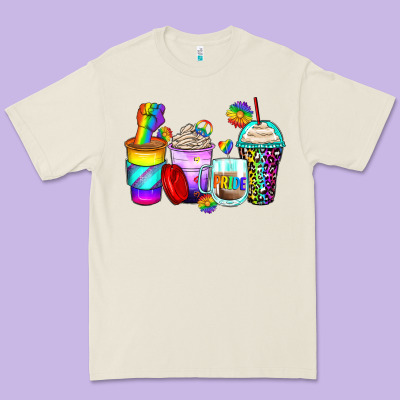 Pride Coffee Cups Premium Tee Designed By Zillion Design Studio