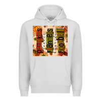 Dove Grey pumpkins leaves flannels hayrides football Premium Hoodie - texasbilliewilder