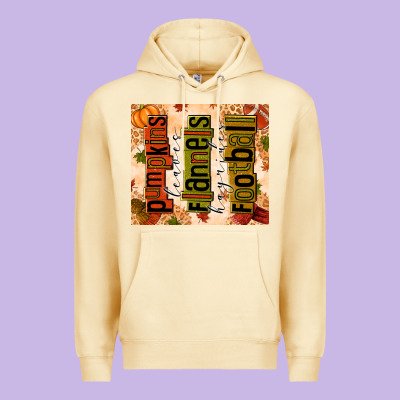 Pumpkins Leaves Flannels Hayrides Football Premium Hoodie Designed By Texasbilliewilder