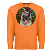 Carrot Christmas Pug With Buffalo Plaid Premium Sweatshirt - RanaPortraitStore