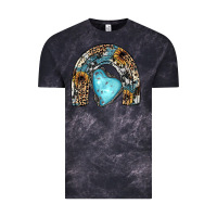 Cloud Black sunflower gemstone rainbow Vintage Tee - JahusDesignShop
