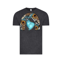 Vintage Black sunflower gemstone rainbow Vintage Tee - JahusDesignShop