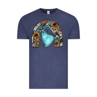 Vintage Denim sunflower gemstone rainbow Vintage Tee - JahusDesignShop