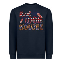 Navy red white boujee Heavyweight Sweatshirt - Artiststas