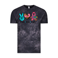 Cloud Black peace love  cure Vintage Tee - AdoDesignShop