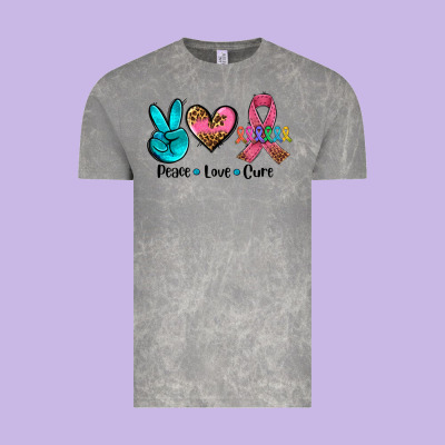 Peace Love  Cure Vintage Tee Designed By Adodesignshop