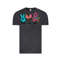 Vintage Black peace love  cure Vintage Tee - AdoDesignShop