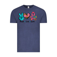 Vintage Denim peace love  cure Vintage Tee - AdoDesignShop