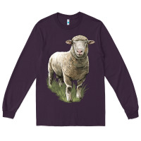 Plum dorset sheep Long Sleeve Tee - LillyAllenDesigns