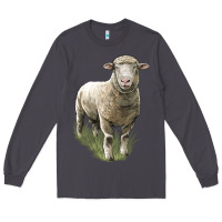 Smoke dorset sheep Long Sleeve Tee - LillyAllenDesigns