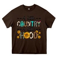 Chocolate Brown a little country a little hood Heavy Core Tee - Zillion Design Studio