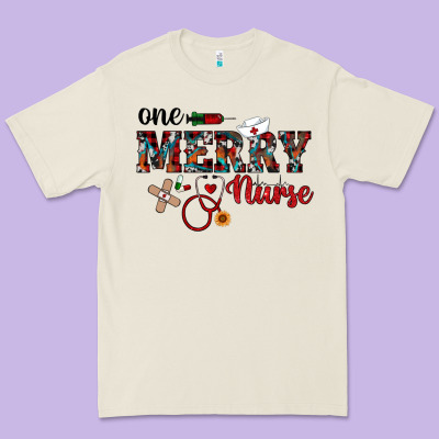 One Merry Nurse Western Premium Tee Designed By Ranaportraitstore