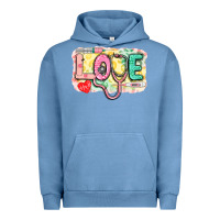 Pigment Pebble Blue love nursing leopard background Urban Hoodie - CowGirlArtShop