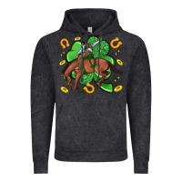 Vintage Black cowboy with shamrock Vintage Hoodie - Artiststas