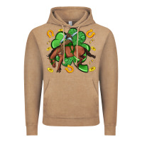 Vintage Coffee cowboy with shamrock Vintage Hoodie - Artiststas
