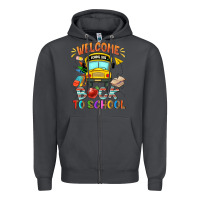 Smoke welcome back to school with school bus Zipper Hoodie - NancyCooperArtShop