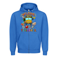 True Royal welcome back to school with school bus Zipper Hoodie - NancyCooperArtShop