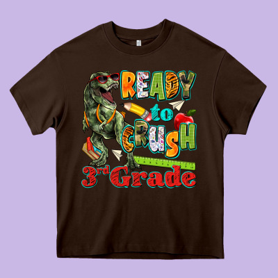 Ready To Crush Third Grade Heavy Core Tee Designed By Texasbilliewilder