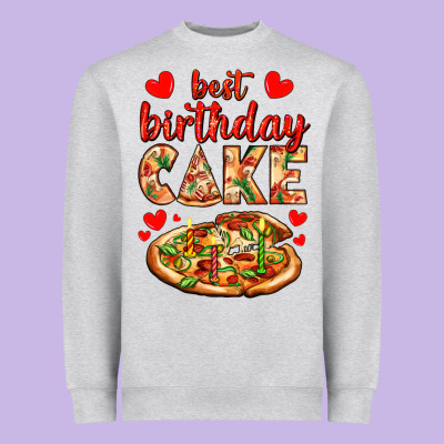 Best Birthday Cake Pizza Heavyweight Sweatshirt Designed By Adodesignshop