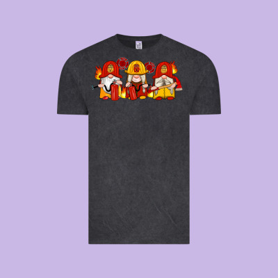 Firefighter Gnomes Vintage Tee Designed By Artiststas