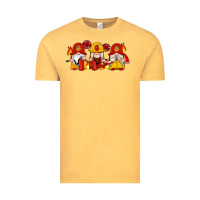 Vintage Mustard firefighter gnomes Vintage Tee - Artiststas