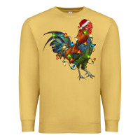 Antique Gold Christmas Lights Rooster Premium Sweatshirt - RanaPortraitStore
