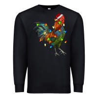 Black Christmas Lights Rooster Premium Sweatshirt - RanaPortraitStore