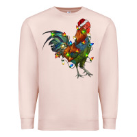 Pale Pink Christmas Lights Rooster Premium Sweatshirt - RanaPortraitStore