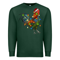 Sports Green Christmas Lights Rooster Premium Sweatshirt - RanaPortraitStore