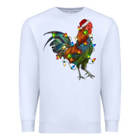 White Christmas Lights Rooster Premium Sweatshirt - RanaPortraitStore