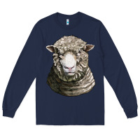 Navy dorset sheep head Long Sleeve Tee - LillyAllenDesigns