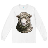 White dorset sheep head Long Sleeve Tee - LillyAllenDesigns