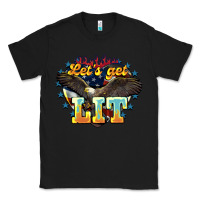 Black lets get lit america eagle Classic Tee - NancyCooperArtShop