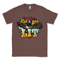 Chestnut lets get lit america eagle Classic Tee - NancyCooperArtShop