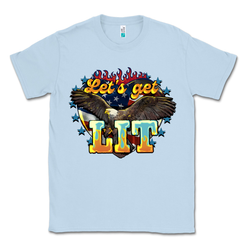 Lets Get Lit America Eagle Classic Tee by NancyCooperArtShop | Teevron