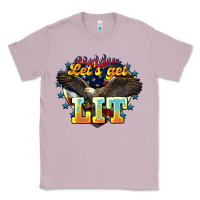 Lilac lets get lit america eagle Classic Tee - NancyCooperArtShop