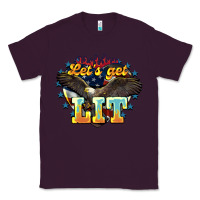 Plum lets get lit america eagle Classic Tee - NancyCooperArtShop