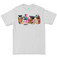Dove Grey senior 2023 graduation coffee cups Premium Tee - AdoDesignShop
