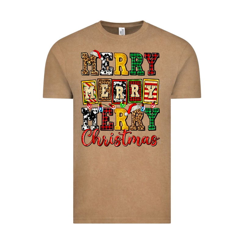 Merry Merry Merry Christmas Ado Vintage Tee by AdoDesignShop | Teevron