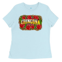 Baby Blue chingona Ladies Tee - Zillion Design Studio