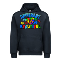 Navy Different is beautiful Autism Urban Hoodie - CowGirlArtShop