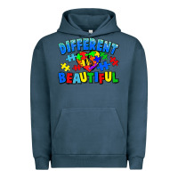 Pigment Midnight Navy Different is beautiful Autism Urban Hoodie - CowGirlArtShop