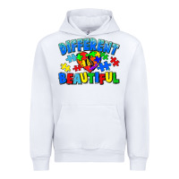 White Different is beautiful Autism Urban Hoodie - CowGirlArtShop