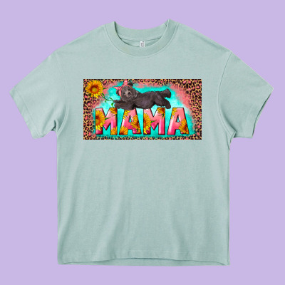 Mama With Baby Bear And Leopard License Plate Heavy Core Tee Designed By Artiststas