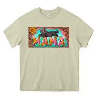 Mossy mama with baby bear and leopard license plate Heavy Core Tee - Artiststas